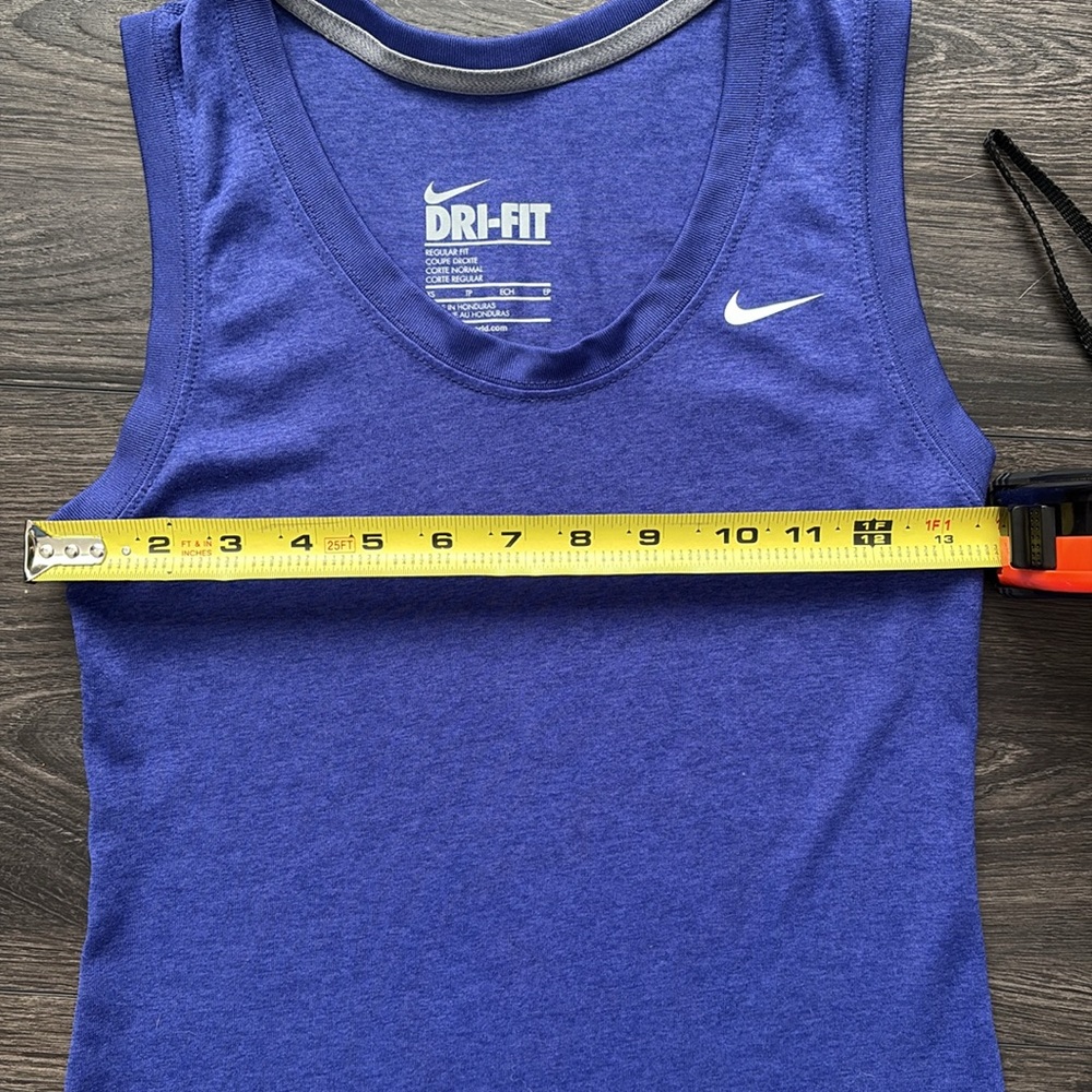 Nike Blue Dri-FIT Tank Top Regular Fit Size XS - Picture 3 of 5